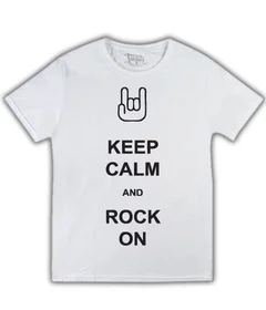 Keep Calm and Rock On на белой